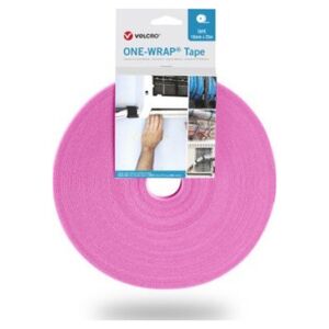 Velcro Taśma VELCRO One Wrap 25 mm, różowa, 25 m
