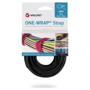 Velcro Taśma VELCRO One Wrap 20 mm x 330 mm, 25 sztuk, trudnopalna, czarna