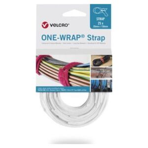 Velcro Taśma do wiązania VELCRO One Wrap 20 mm x 330 mm, 25 sztuk, biała