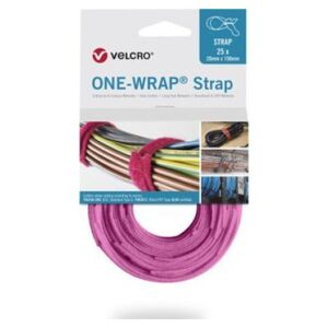 Velcro Taśma do wiązania VELCRO One Wrap 20 mm x 330 mm, 25 sztuk, różowa