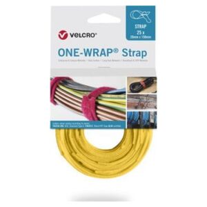 Velcro Taśma do wiązania VELCRO One Wrap 25 mm x 300 mm, 25 sztuk, żółta