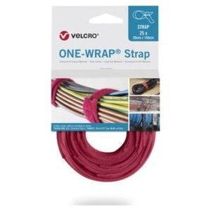 Velcro Taśma do wiązania VELCRO One Wrap 25 mm x 300 mm, 25 sztuk, czerwona