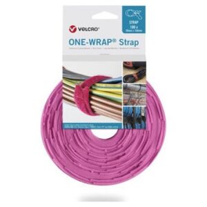 Velcro Taśma VELCRO One Wrap 25 mm x 300 mm, 100 sztuk, różowa