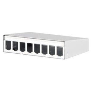 Metz Obudowa natynkowa modułu METZ CONNECT 8-portowa, czysta biel RAL9010