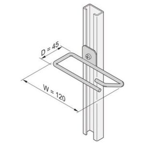 SCHROFF Ucho kablowe SCHROFF do szyny C, stalowe, 120 x 45 mm