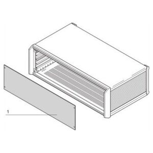 SCHROFF Panel przedni SCHROFF PropacPRO, pełna szerokość, nieekranowany, 3 HU, 63 HU, 2 mm, Al, anodowany, nieobrobione krawędzie