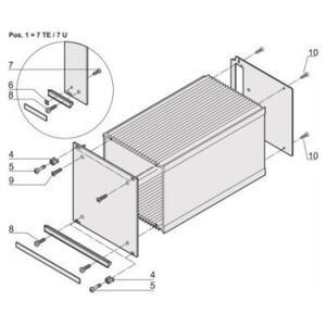 SCHROFF SCHROFF HF Frame Type Plug-In Unit Zestaw montażowy dla 1 HF Frame Type Plug-In Unit