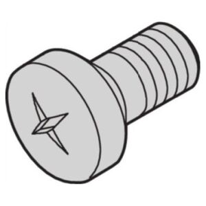 SCHROFF Śruba z łbem walcowym SCHROFF, Pozidrive, z wgłębieniem krzyżowym M2.5x8, stal niklowana