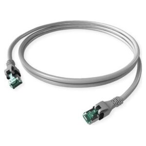 SACON Kabel krosowy DualBoot PushPull IP20, kat. 6A (klasa EA), szary, 1 m