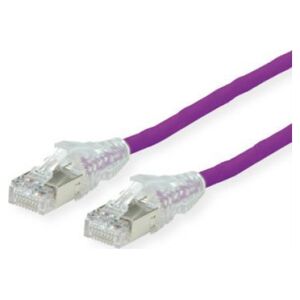 DTWYLER DTWYLER Kabel krosowy kat. 6A (klasa EA) S/FTP, CU 7702 flex LSOH, AMP v2, fioletowy, 0,5 m