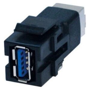 Adapter AV Bachmann BACHMANN Keystone USB 3.0 Coupler A/B Female-Female czarny