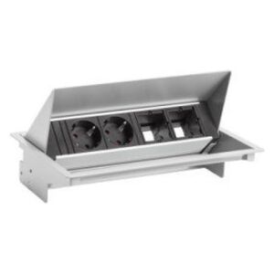 Bachmann BACHMANN CONEO SET 2x gniazdo z uziemieniem 2x ABD, srebrny