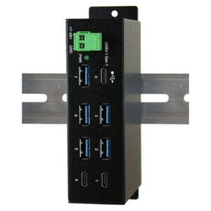 Exsys EXSYS EX-1196HMS 7-portowy USB 3.2 Gen1 HUB C-Buchse, ochrona przeciwprzepięciowa 15KV ESD