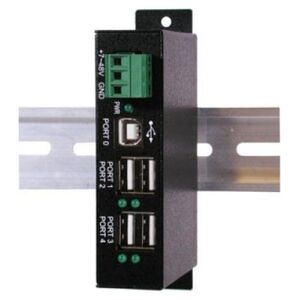 Exsys EXSYS EX-1163HMS-WT 4-portowy koncentrator USB 2.0 z ochroną przeciwprzepięciową i rozszerzonym zakresem temperatur