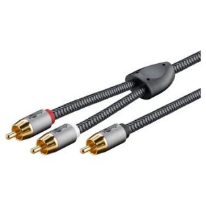 Kabel Goobay Kabel Y RCA, 2 m, Sharkskin Grey - Długość kabla 2 m