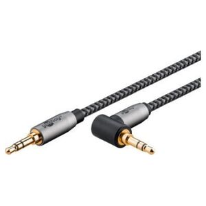 Kabel Goobay Kabel połączeniowy audio AUX, 3,5 mm stereo, 90, 0,5 m, Sharkskin Grey - Długość kabla 0.5 m