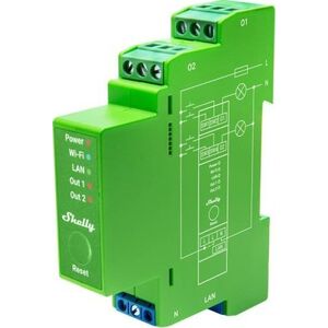 Shelly Shelly Relais "Pro Dimmer 2PM" LED/Glühbirne WLAN LAN BT DIN-Rail