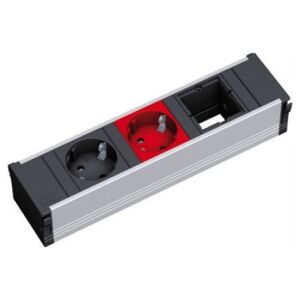 Bachmann BACHMANN CONI 1xCEE7/3 1xCEE7/3 czerwony, gniazdo z uziemieniem 1x czarny + 1x czerwony