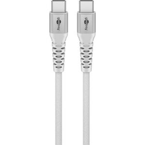 Kabel USB Goobay USB-C - USB-C 0.5 m Biały (70192)