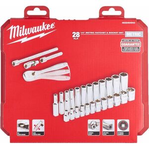 Milwaukee MILWAUKEE SOCKET SET 28 pcs. 1/4" WITH RATCHET