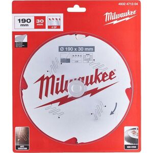Milwaukee MILWAUKEE CIRCULAR SAW 190x30x1.8x4z FIBER CEMENT