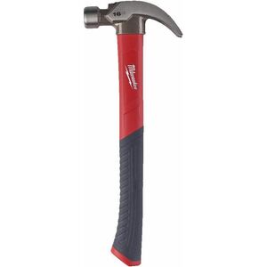 Milwaukee MILWAUKEE CARPENTER'S HAMMER 450g CURVED HANDLE FIBERGLASS