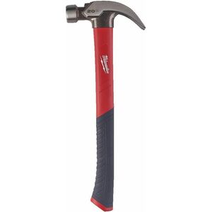 Milwaukee MILWAUKEE CARPENTER'S HAMMER 570g CURVED HANDLE FIBERGLASS