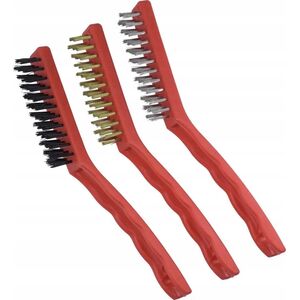 Dedra Zestaw szczotek 3szt, 3-rzędowe, 225mm, uchwyt plastik