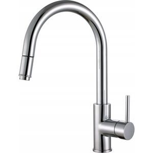 Bateria kuchenna Sourcing Kitchen faucet with pull-out hose Alveus Delos chrome