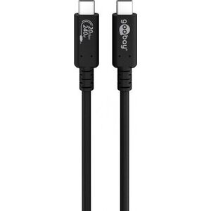 Kabel USB Goobay USB-C - USB-C 2 m Czarny