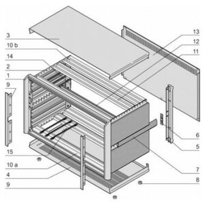 SCHROFF Kompletna obudowa biurkowa SCHROFF PropacPRO, ekranowana, 3 HU, 63 HU, 326 mm