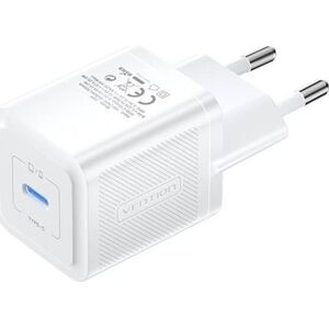Kabel zasilający Vention Ładowarka sieciowa, Vention, FEPW0-EU, USB-C, 20W, GaN (biała)
