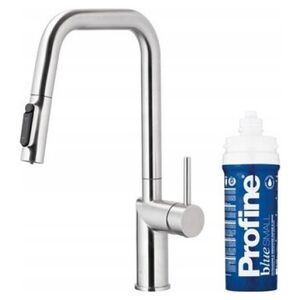 Bateria kuchenna KFA DUERO PURE STYLE PULL-OUT BATERIA KUCHENNA Z FUNKCJĄ FILTRACJI WODY I WYCIĄGANĄ WYLEWKĄ + ZESTAW FILTRUJĄCY PROFINE BLUE S, INOX