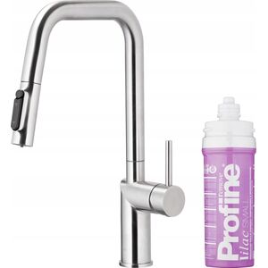 Bateria kuchenna KFA DUERO PURE STYLE PULL-OUT BATERIA KUCHENNA Z FUNKCJĄ FILTRACJI WODY I WYCIĄGANĄ WYLEWKĄ + ZESTAW FILTRUJĄCY PROFINE LILAC S, INOX