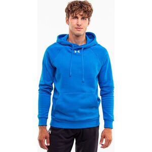 Under Armour Bluza z kapturem kangurka męska Under Armour Rival Fleece Hoodie niebieska 1379757 406 L