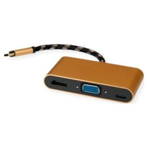 Adapter AV Roline ROLINE GOLD Display Adapter USB typu C - VGA / HDMI / C (PD)