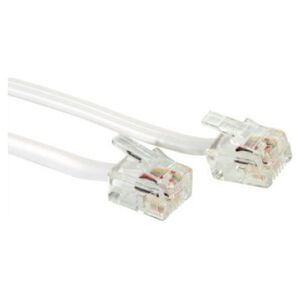 Value Płaski kabel RJ11 6P4C, szary, 6 m
