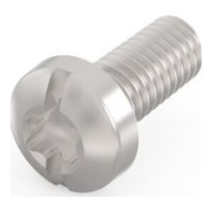 SCHROFF Śruba z łbem walcowym SCHROFF, Torx, stal niklowana, M2.5 x 7, 100 szt.