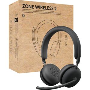 Słuchawki Logitech Logitech Zone Wireless 2 Teams, Wired & Wireless, Office/Call center, 230 g, Headset, Graphite