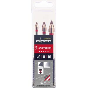 Wiertło Alpen Alpen C PROTECTOR 3-pcs. 6-8-10