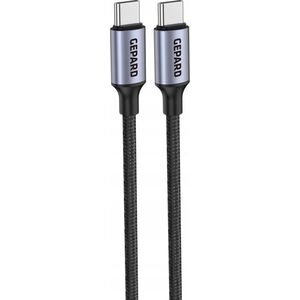 Kabel USB Gepard Kabel GEPARD USB-C - USB-C 60W metal head 1,2m