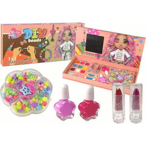 LeanToys Zestaw Do Robienia Makijażu Biżuterii DIY 2w1 100 El.