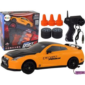 LeanToys Autko Sportowe Zdalnie Sterowane R/C 1:24 Żółte Wymienne Koła