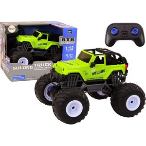 LeanToys Auto Terenowe Zdalnie Sterowane 2.4G RC 1:12 Zielony