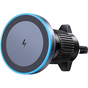 Ugreen Magnetyczny uchwyt samochodowy z ładowarką indukcyjną Ugreen W525, na kratkę wentylacyjną, 15W (czarny)