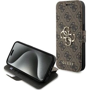 Guess Guess GUBKP15X4GMGBR iPhone 15 Pro Max 6.7" brązowy/brown book 4G Metal Logo