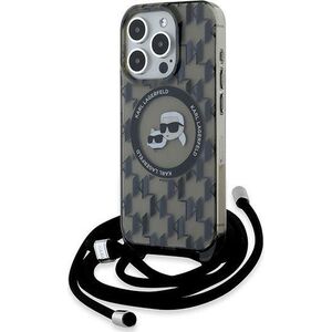 Karl Lagerfeld Karl Lagerfeld KLHMP15XHCKCKLCK iPhone 15 Pro Max 6.7" czarny/black hardcase IML Crossbody Monogram Karl & Choupette Head MagSafe