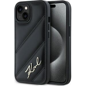Karl Lagerfeld Karl Lagerfeld KLHCP15SPQDSMGK iPhone 15 / 14 / 13 6.1" czarny/black hardcase Diagonal Quilted Script