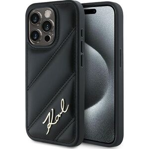 Karl Lagerfeld Karl Lagerfeld KLHCP15XPQDSMGK iPhone 15 Pro Max 6.7" czarny/black hardcase Diagonal Quilted Script