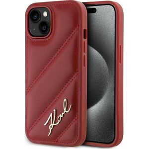 Karl Lagerfeld Karl Lagerfeld KLHCP15SPQDSMGR iPhone 15 / 14 / 13 6.1" czerwony/red hardcase Diagonal Quilted Script